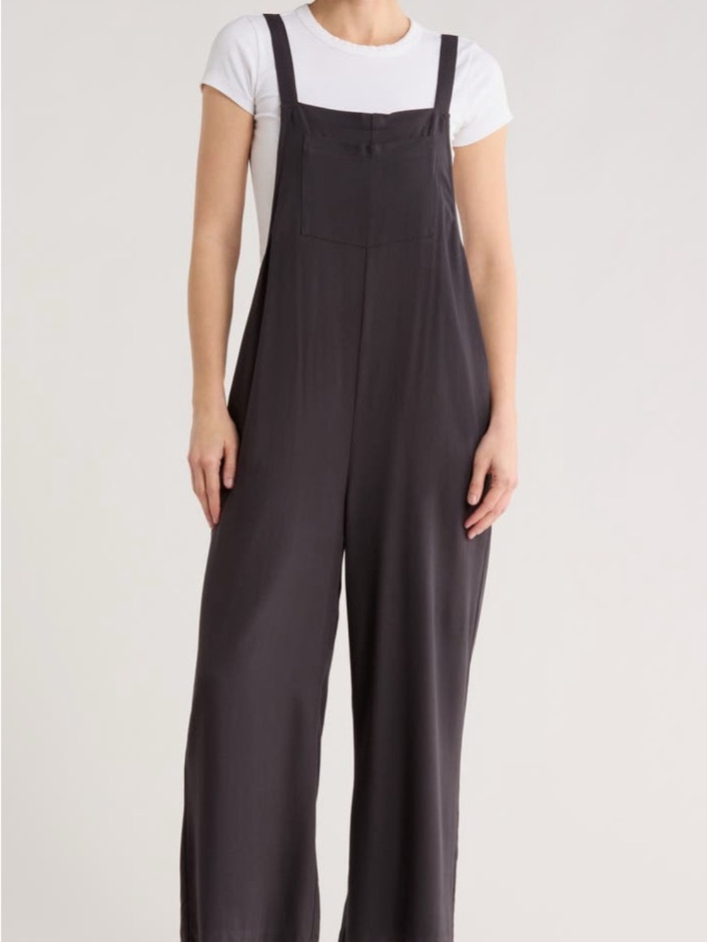 Billabong Black Wide-Leg Strap Jumpsuit